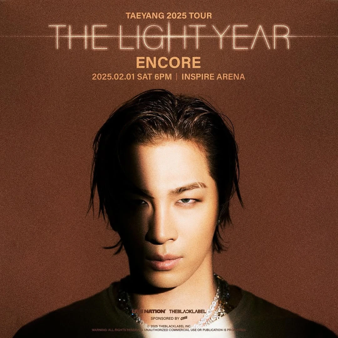 TAEYANG 2025 TOUR THE L.cket Info인터파크 티켓 tic 1