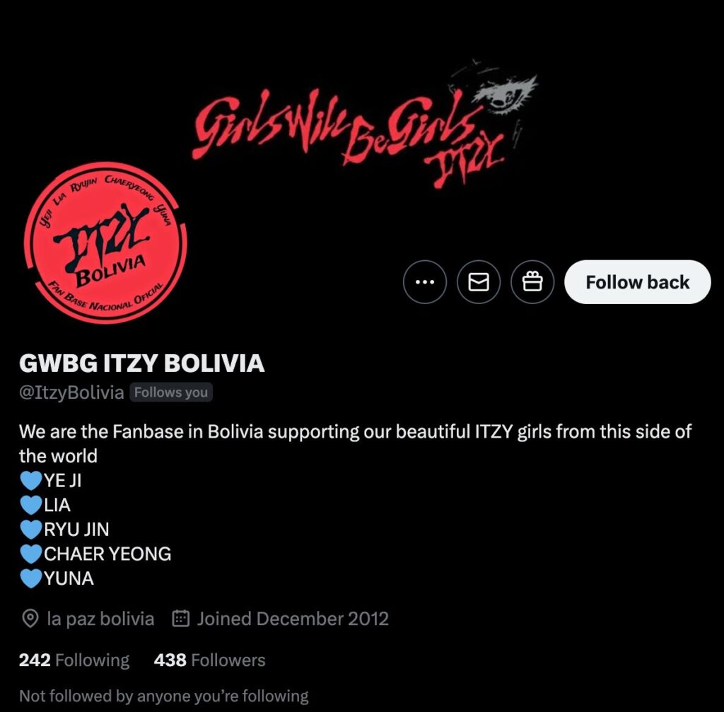 Together for ITZY: Bolivia’s Growing Fandom 2 스크린샷 2025 08 01 오후 2.57.32